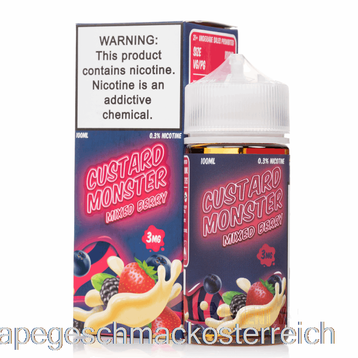 Gemischte Beeren - Vanillepudding-Monster - 100 Ml 0 Mg Vape-Geschmack